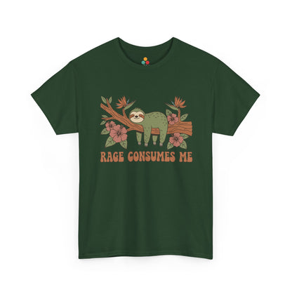 Rage Consumes Me T-Shirt – Retro Sloth Sarcastic Graphic Tee | TEEZOCA 