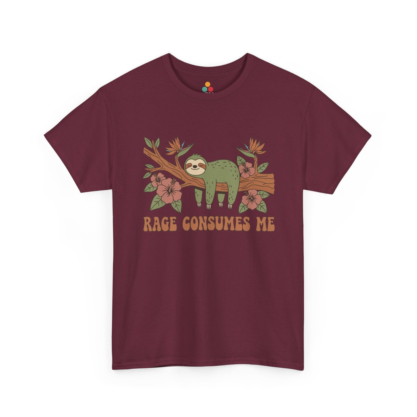 Rage Consumes Me T-Shirt – Retro Sloth Sarcastic Graphic Tee | TEEZOCA 