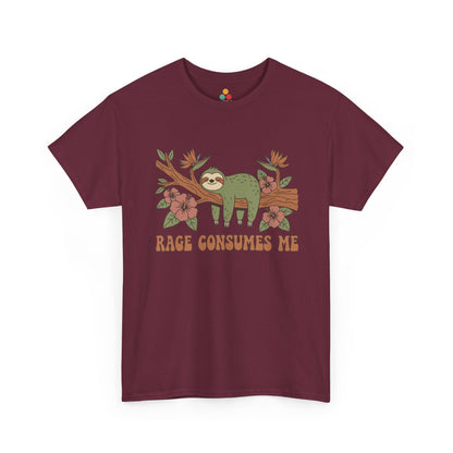 Rage Consumes Me T-Shirt – Retro Sloth Sarcastic Graphic Tee | TEEZOCA 