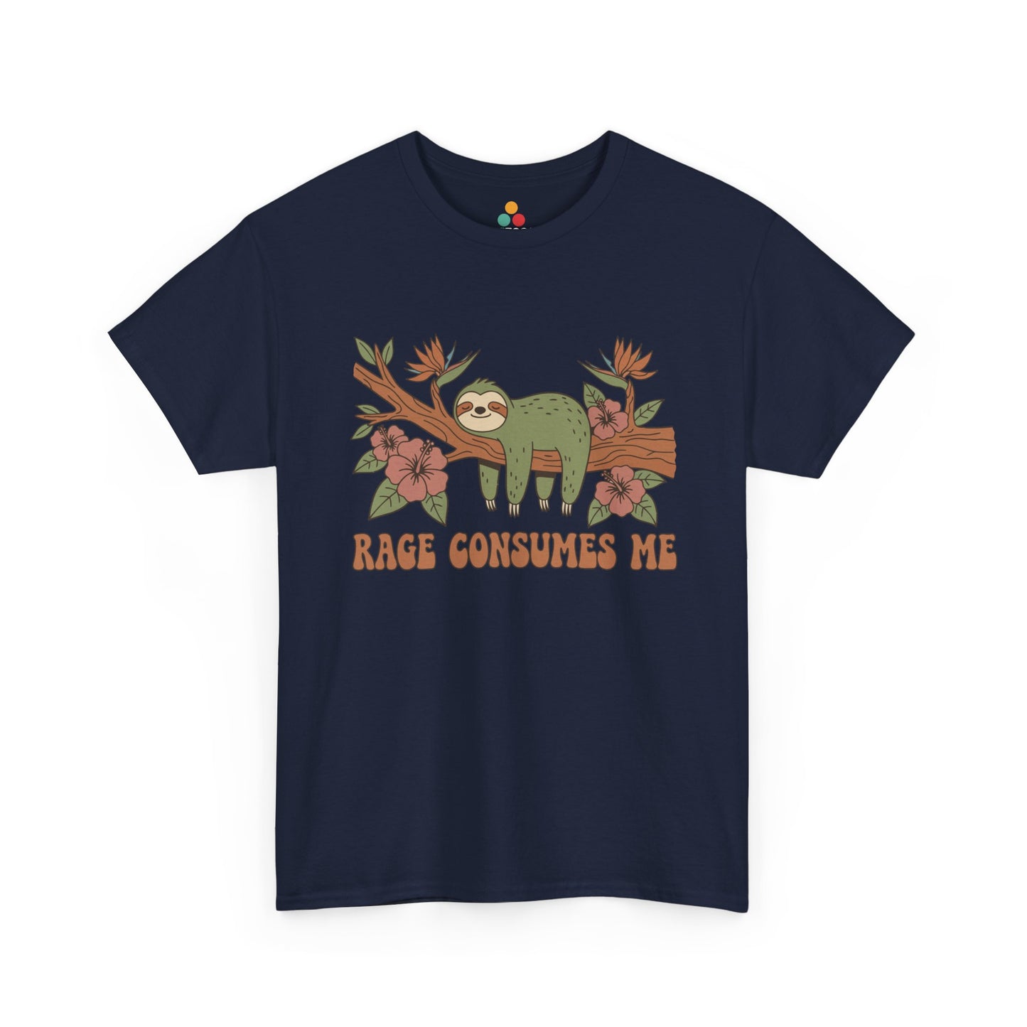 Rage Consumes Me T-Shirt – Retro Sloth Sarcastic Graphic Tee | TEEZOCA 