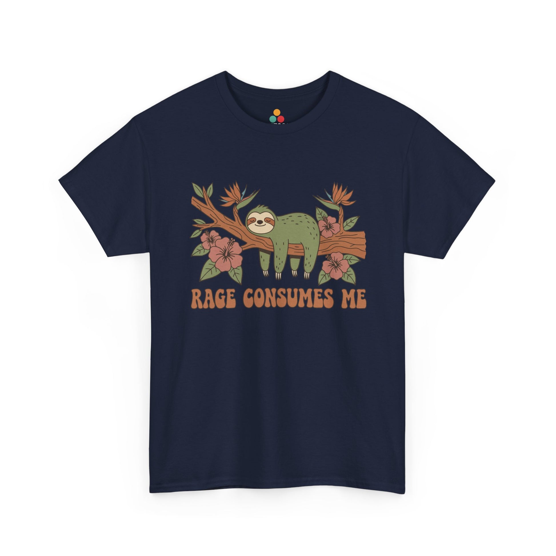 Rage Consumes Me T-Shirt – Retro Sloth Sarcastic Graphic Tee | TEEZOCA 