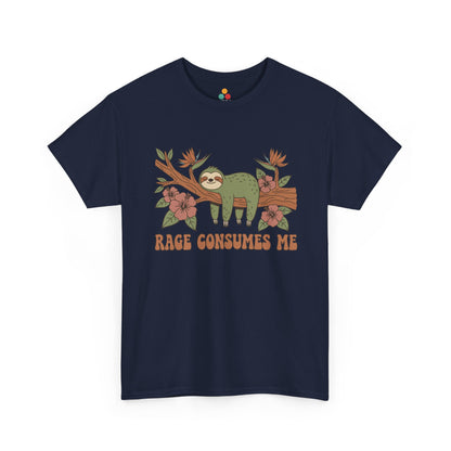 Rage Consumes Me T-Shirt – Retro Sloth Sarcastic Graphic Tee | TEEZOCA 