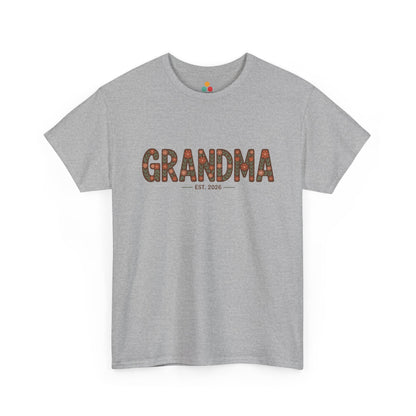 Floral Grandma Est 2026 Sport Grey T‑Shirt New Grandma Gift | TEEZOCA 