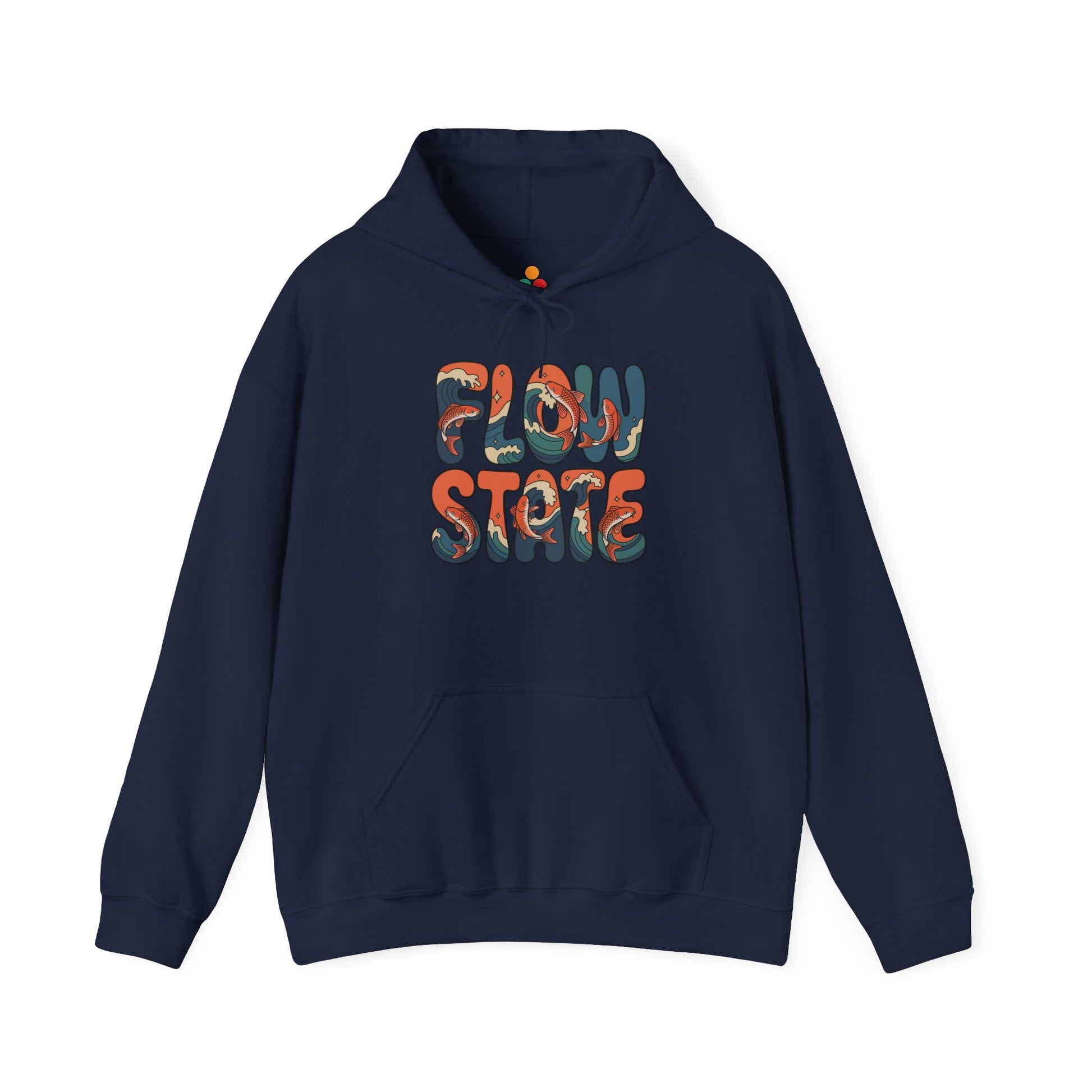 Flow State Koi Fish Art Unisex Heavy Blend Hoodie | TEEZOCA flow state koi fish Unisex Heavy Blend Hoodie