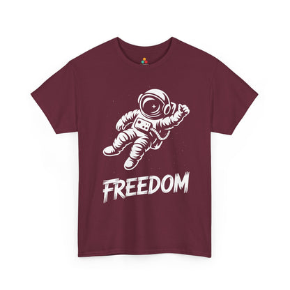 Freedom Astronaut Space Graphic Unisex T-shirt | TEEZOCA 
