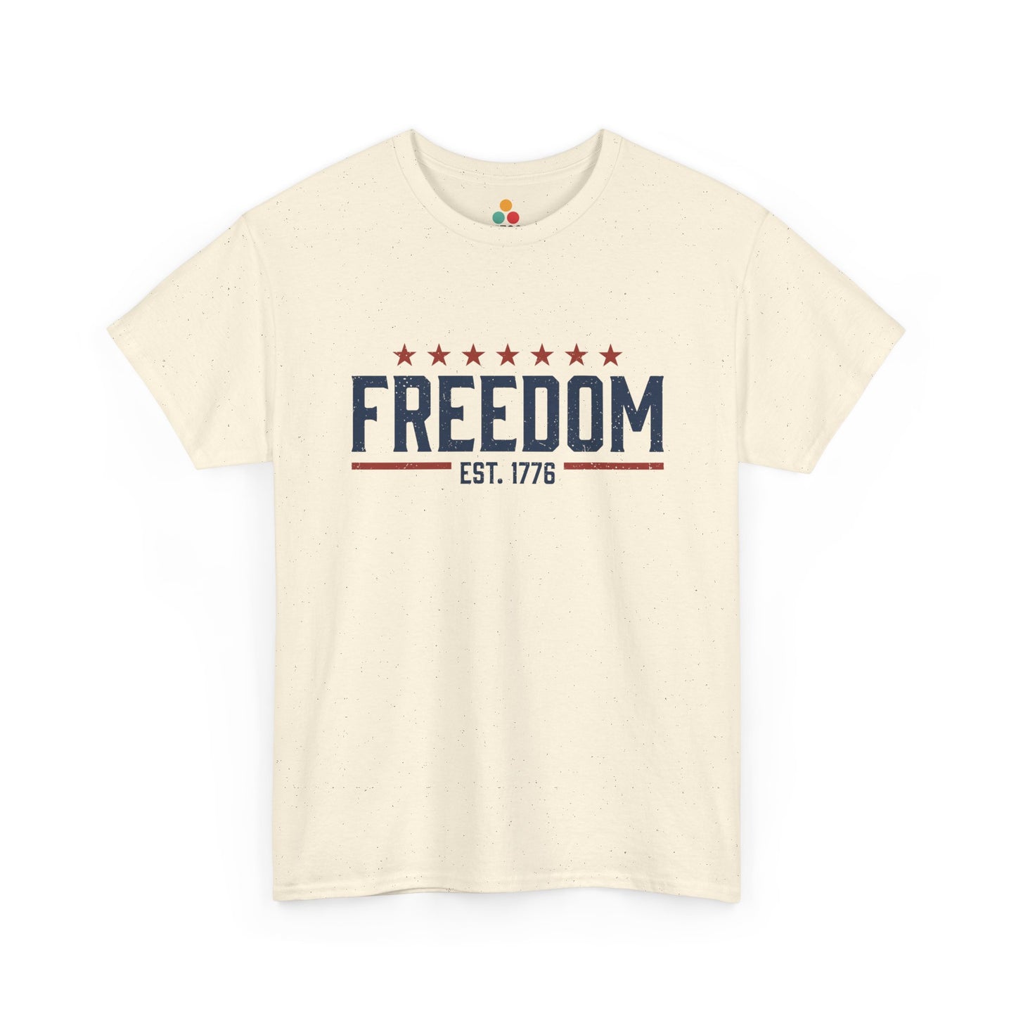 Freedom EST. 1776 cream ivory T-Shirt – Patriotic Graphic Tee | TEEZOCA 