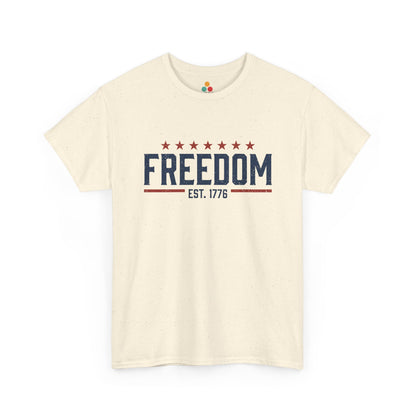 Freedom EST. 1776 cream ivory T-Shirt – Patriotic Graphic Tee | TEEZOCA 