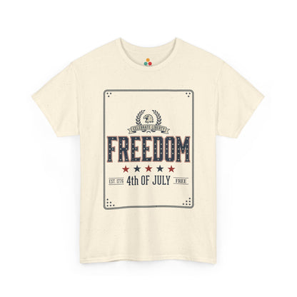Freedom Est 1776 4th of July Eagle creme T-Shirt – Patriotic Graphic Tee | TEEZOCA 