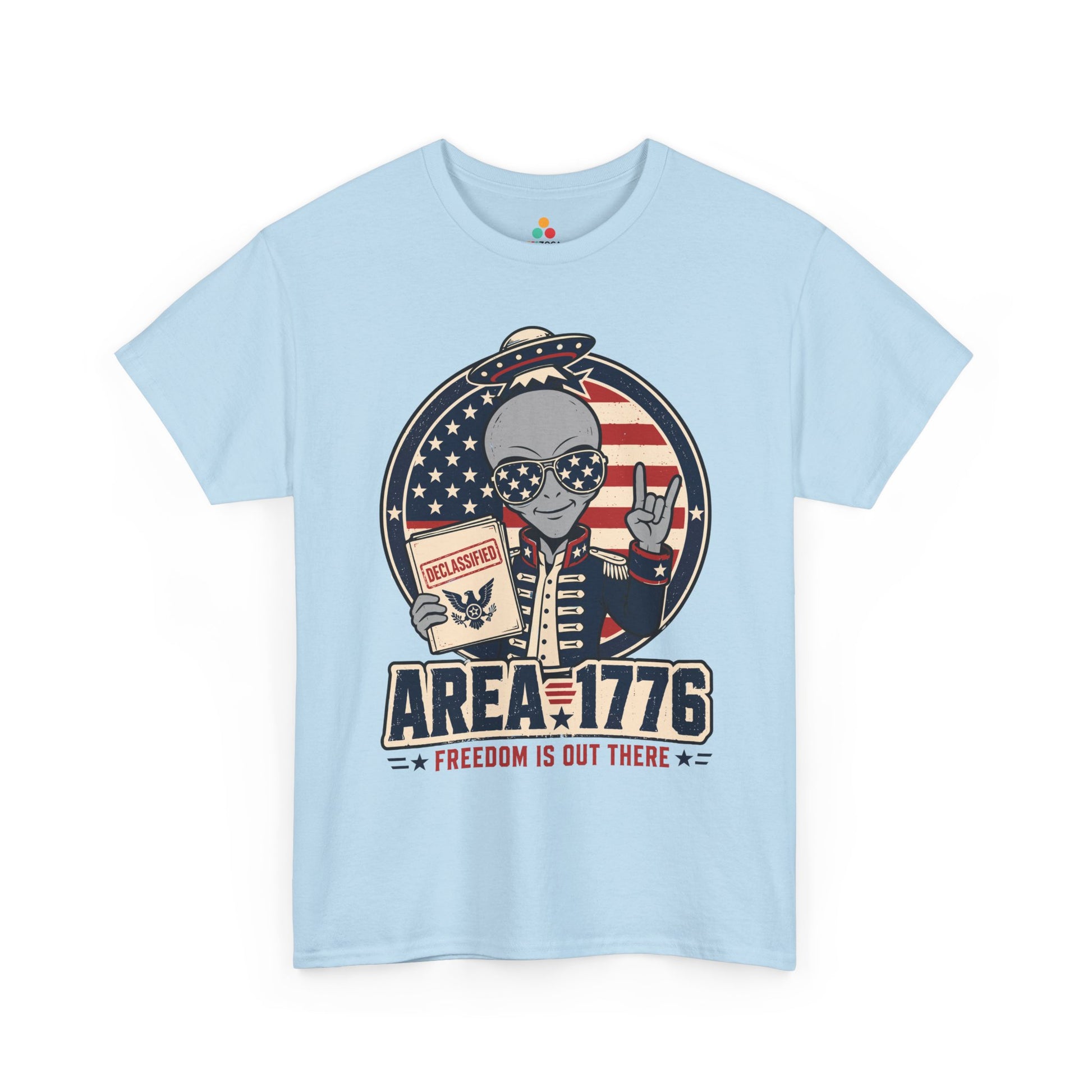 Freedom Shirt Area 1776 Alien UFO Funny 4th of July T-shirt Gift | TEEZOCA 