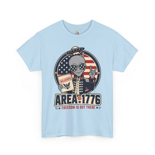 Freedom Shirt Area 1776 Alien UFO Funny 4th of July T-shirt Gift | TEEZOCA 