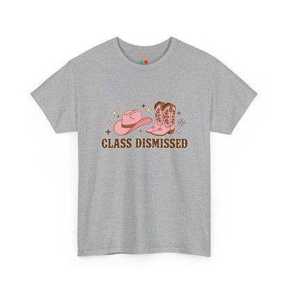 Class Dismissed Western Cowgirl T-Shirt – Pink Boots And Hat Teacher Gift | TEEZOCA 