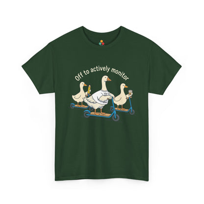 Off to Actively Monitor T-Shirt – Funny Goose Testing Day Teacher Tee | TEEZOCA 