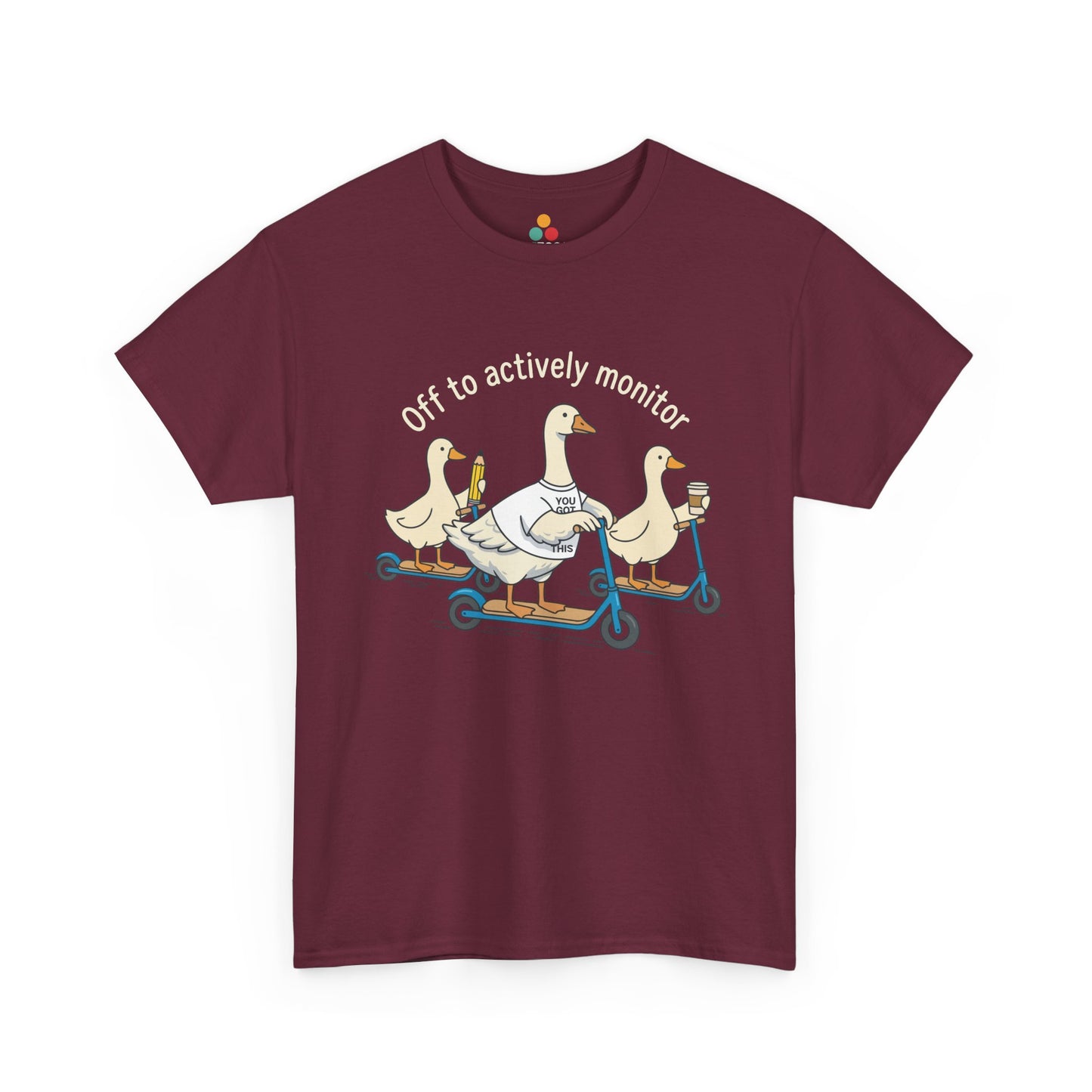 Off to Actively Monitor T-Shirt – Funny Goose Testing Day Teacher Tee | TEEZOCA 