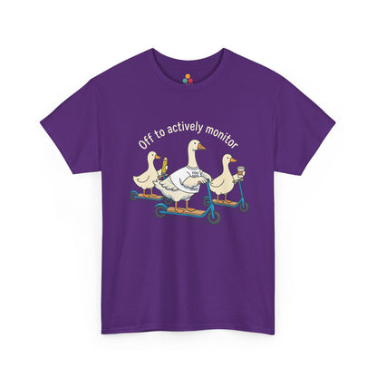 Off to Actively Monitor T-Shirt – Funny Goose Testing Day Teacher Tee | TEEZOCA 