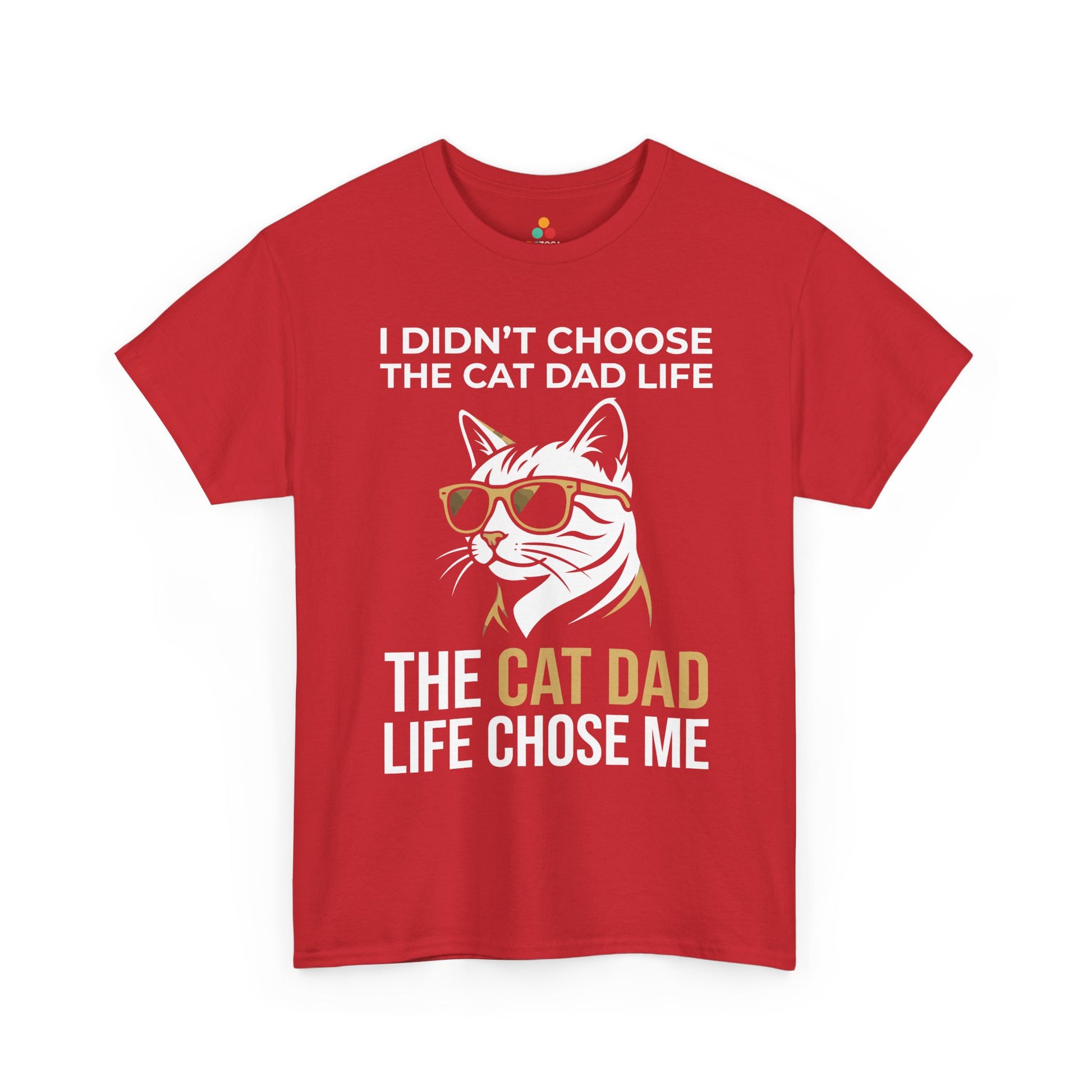 Funny Cat Dad Life Quote Graphic Unisex T-shirt Gift for Cat Lovers | TEEZOCA 