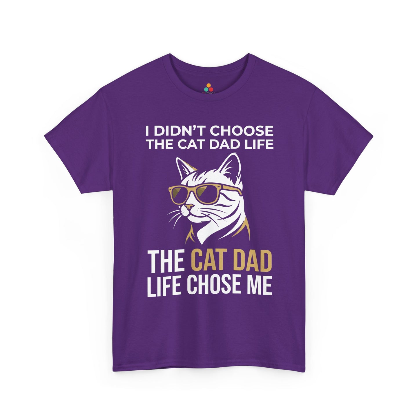 Funny Cat Dad Life Quote Graphic Unisex T-shirt Gift for Cat Lovers | TEEZOCA 