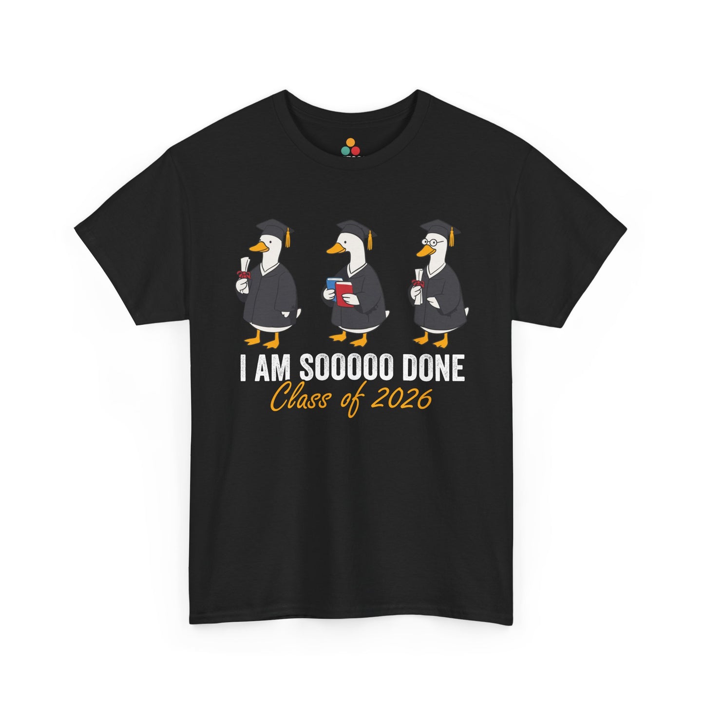 Funny Graduation Shirt Cartoon Goose Class of 2026 Unisex T-shirt | TEEZOCA 