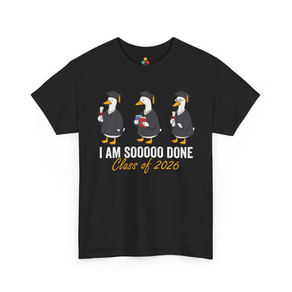 Funny Graduation Shirt Cartoon Goose Class of 2026 Unisex T-shirt | TEEZOCA 