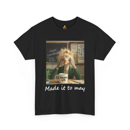 Funny Made It to May Teacher Goose Girls Meme Last Day of School Teacher Appreciation Gift T-Shirt | TEEZOCA 