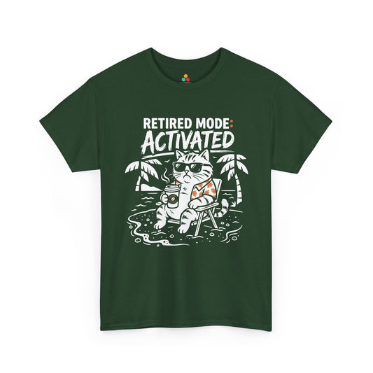 Funny Retired Cat Dad Energy Graphic Unisex T-shirt Gift | TEEZOCA 