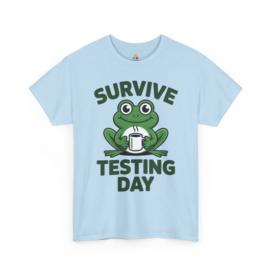 Funny Teacher Shirt State Testing Frog Coffee Unisex T-shirt | TEEZOCA 