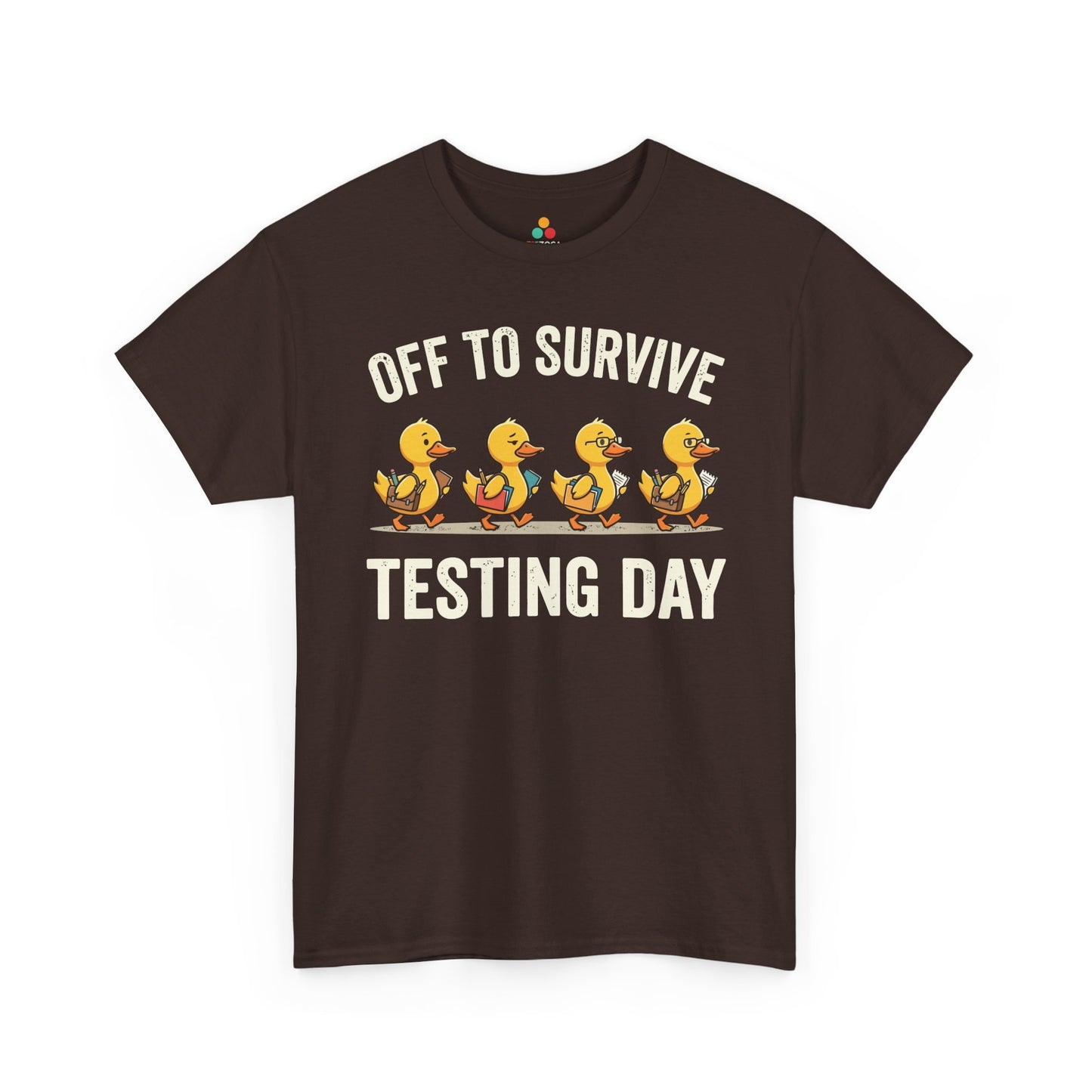 Funny Teacher Shirt Unisex T-shirt Testing Day Duck Gift Tee | TEEZOCA 