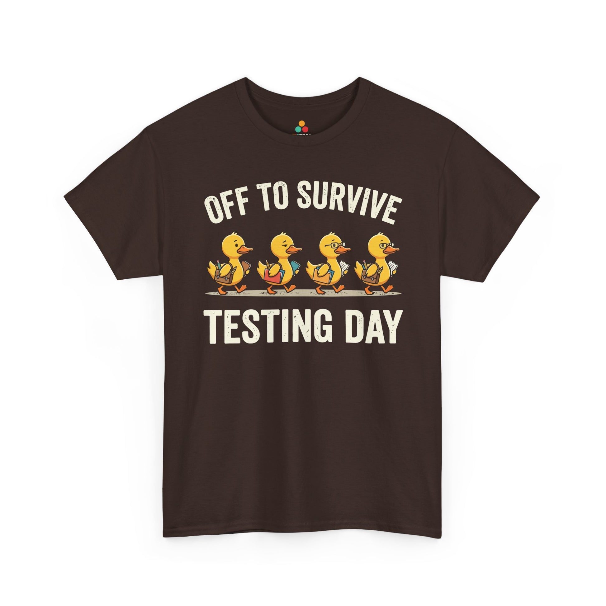 Funny Teacher Shirt Unisex T-shirt Testing Day Duck Gift Tee | TEEZOCA 