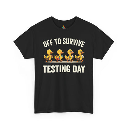 Funny Teacher Shirt Unisex T-shirt Testing Day Duck Gift Tee | TEEZOCA 