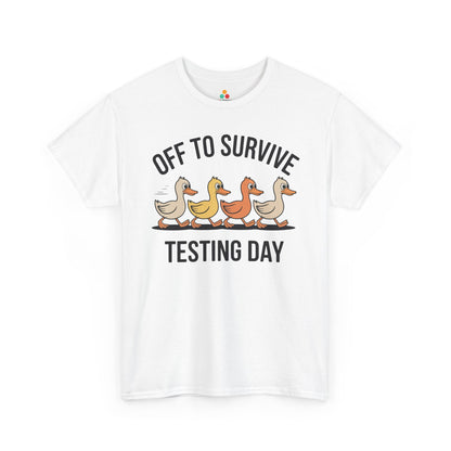 Funny Teacher Shirt Unisex T-shirt, Testing Day Duck Gift Tee | TEEZOCA 