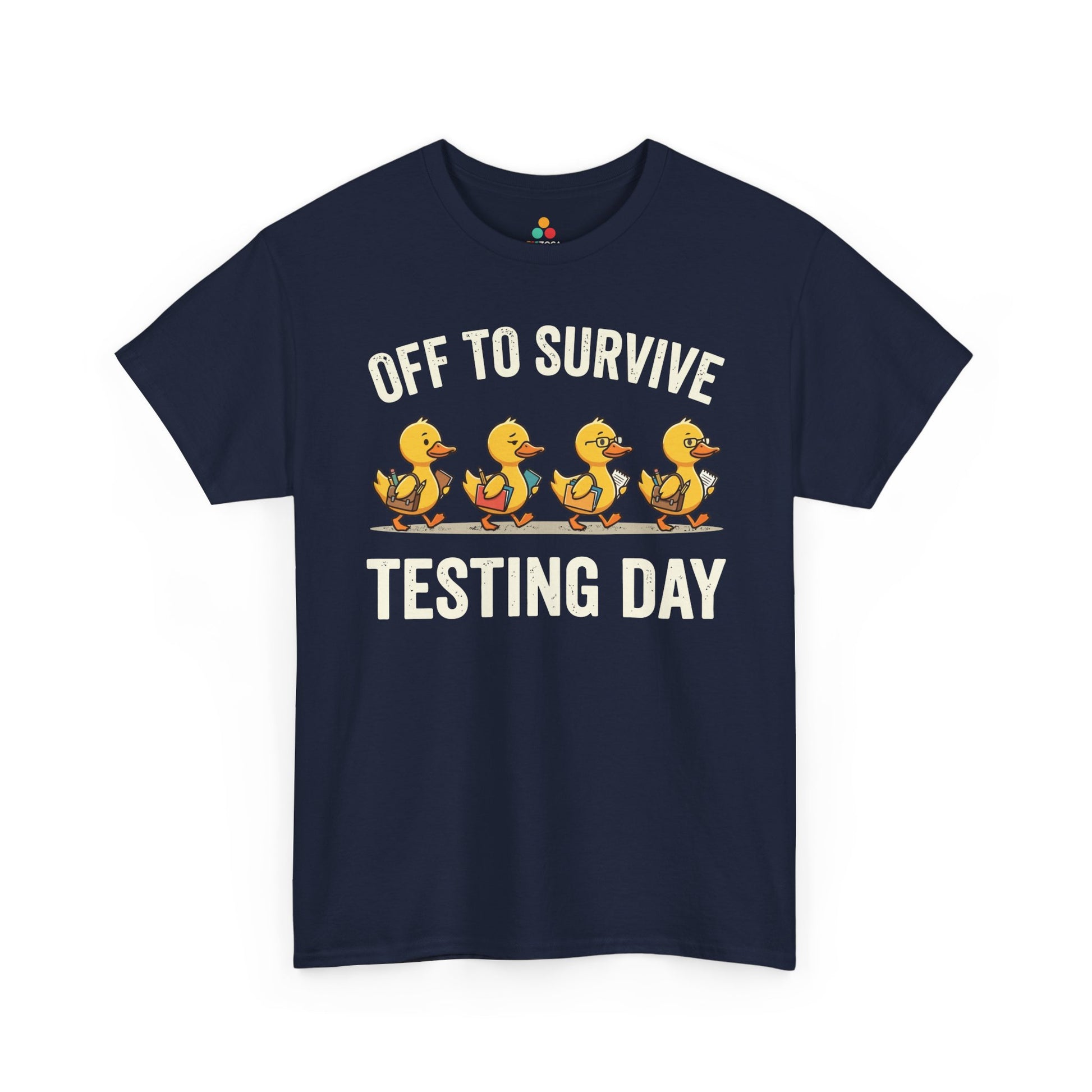 Funny Teacher Shirt Unisex T-shirt Testing Day Duck Gift Tee | TEEZOCA 