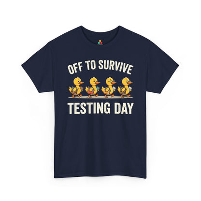 Funny Teacher Shirt Unisex T-shirt Testing Day Duck Gift Tee | TEEZOCA 