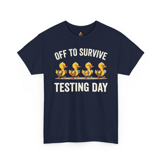 Funny Teacher Shirt Unisex T-shirt Testing Day Duck Gift Tee | TEEZOCA 