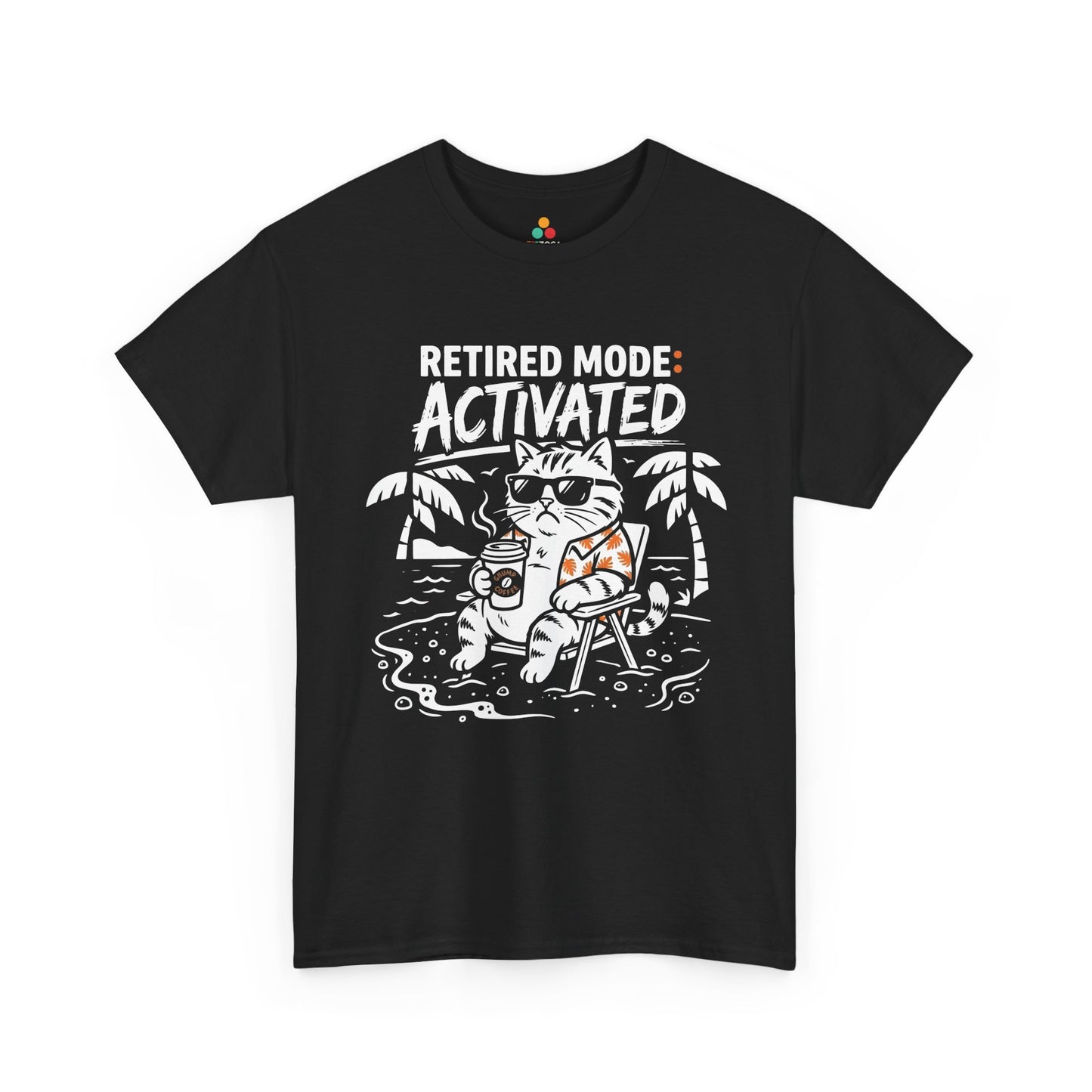 Funny Retired Cat Dad Energy Graphic Unisex T-shirt Gift | TEEZOCA 