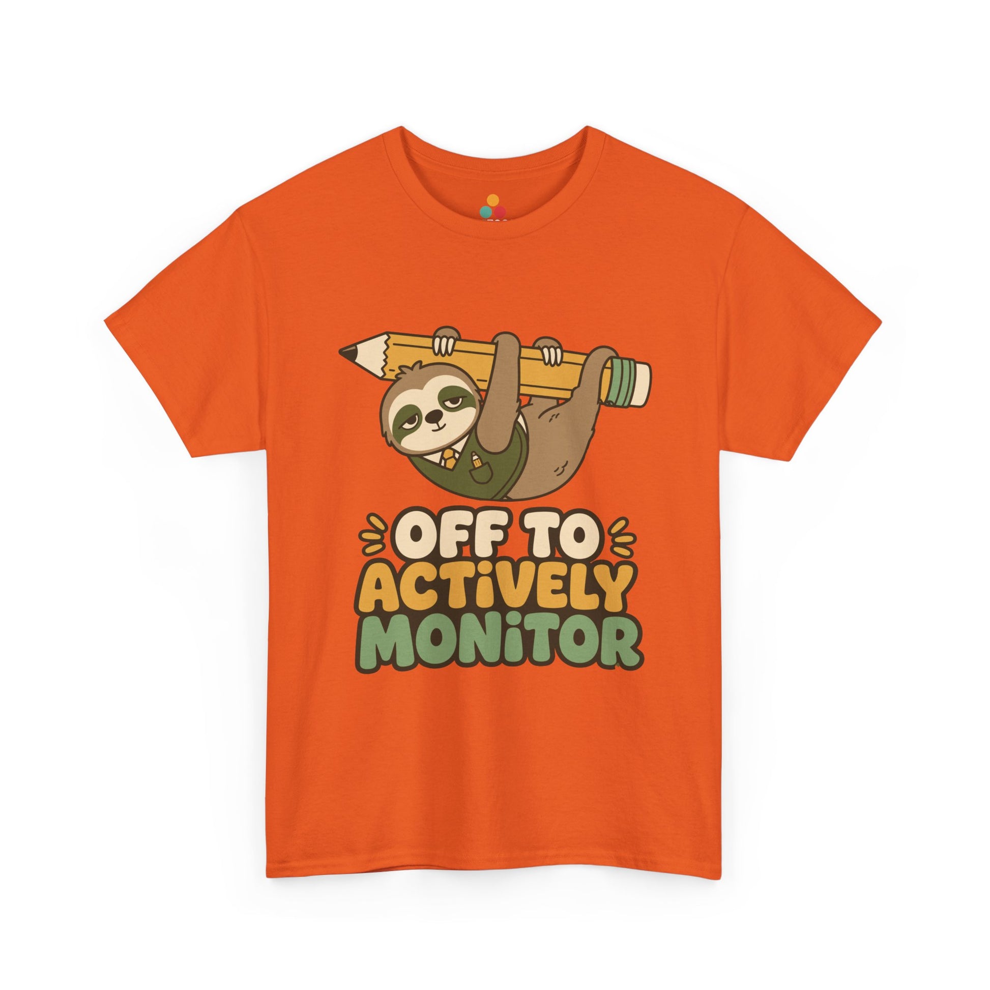 Funny sloth shirt from TEEZOCA featuring a cute sloth graphic tee style for teachers who love slow-motion jokes.
