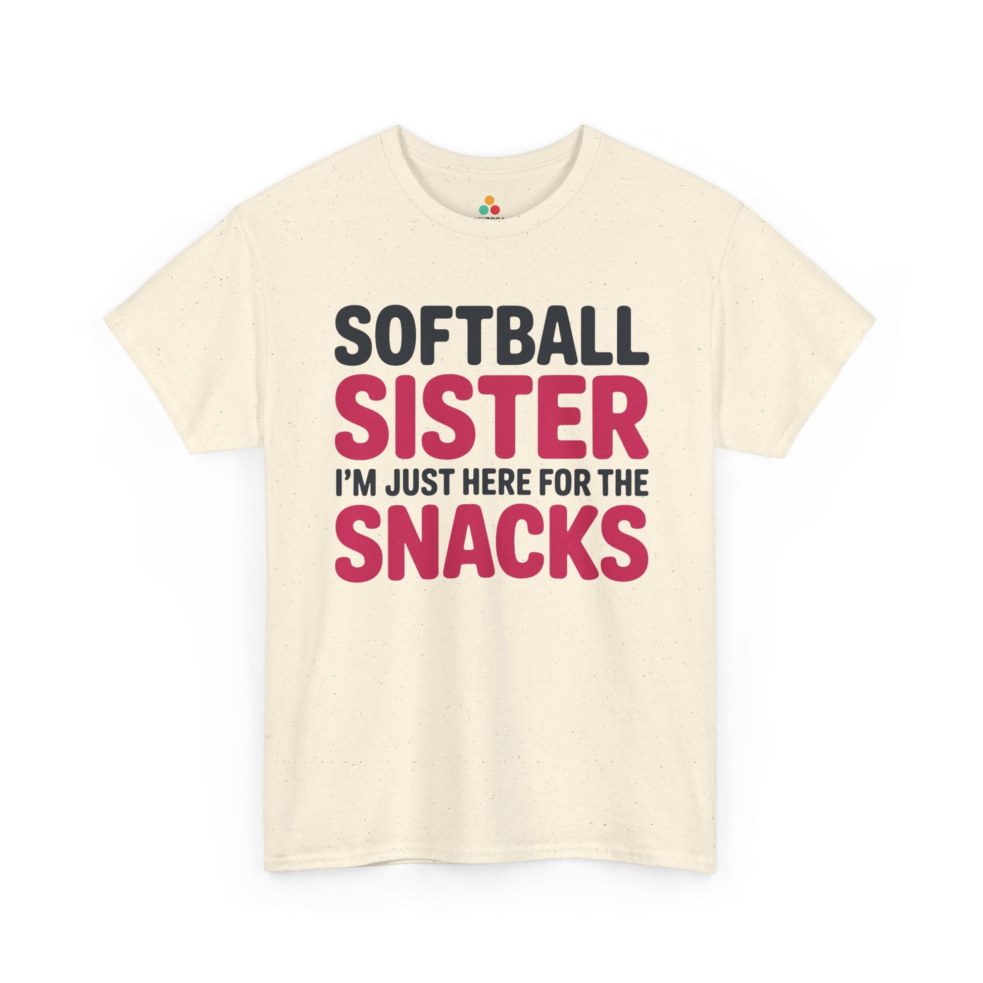 Funny softball t shirts design from TEEZOCA featuring Softball Sister text and here for the snacks shirt humor.
