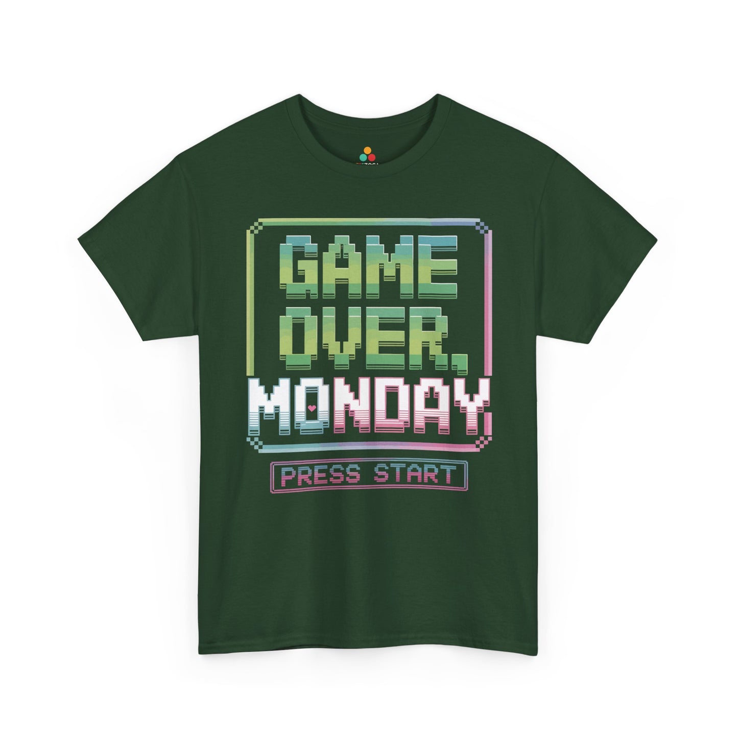 Game Over Monday Press Start Unisex T-shirt Retro Gamer | TEEZOCA 