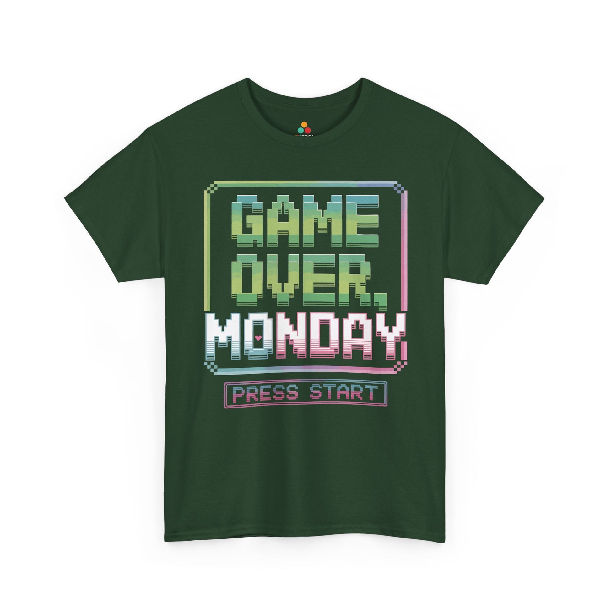 Game Over Monday Press Start Unisex T-shirt Retro Gamer | TEEZOCA 