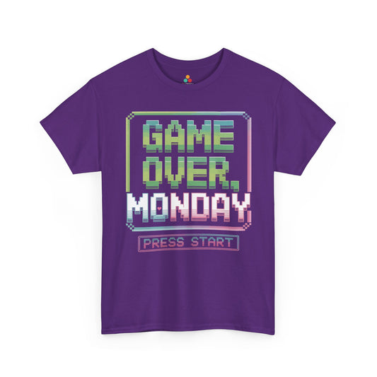 Game Over Monday Press Start Unisex T-shirt Retro Gamer | TEEZOCA 