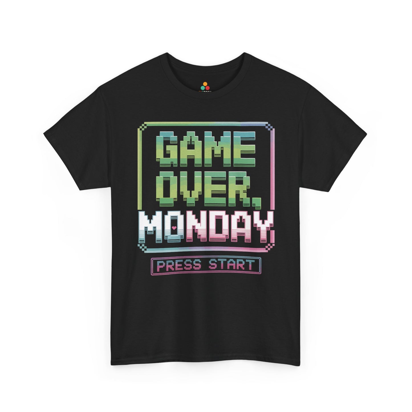Game Over Monday Press Start Unisex T-shirt Retro Gamer | TEEZOCA 