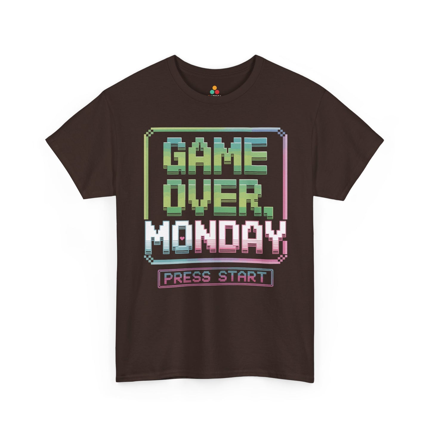 Game Over Monday Press Start Unisex T-shirt Retro Gamer | TEEZOCA 