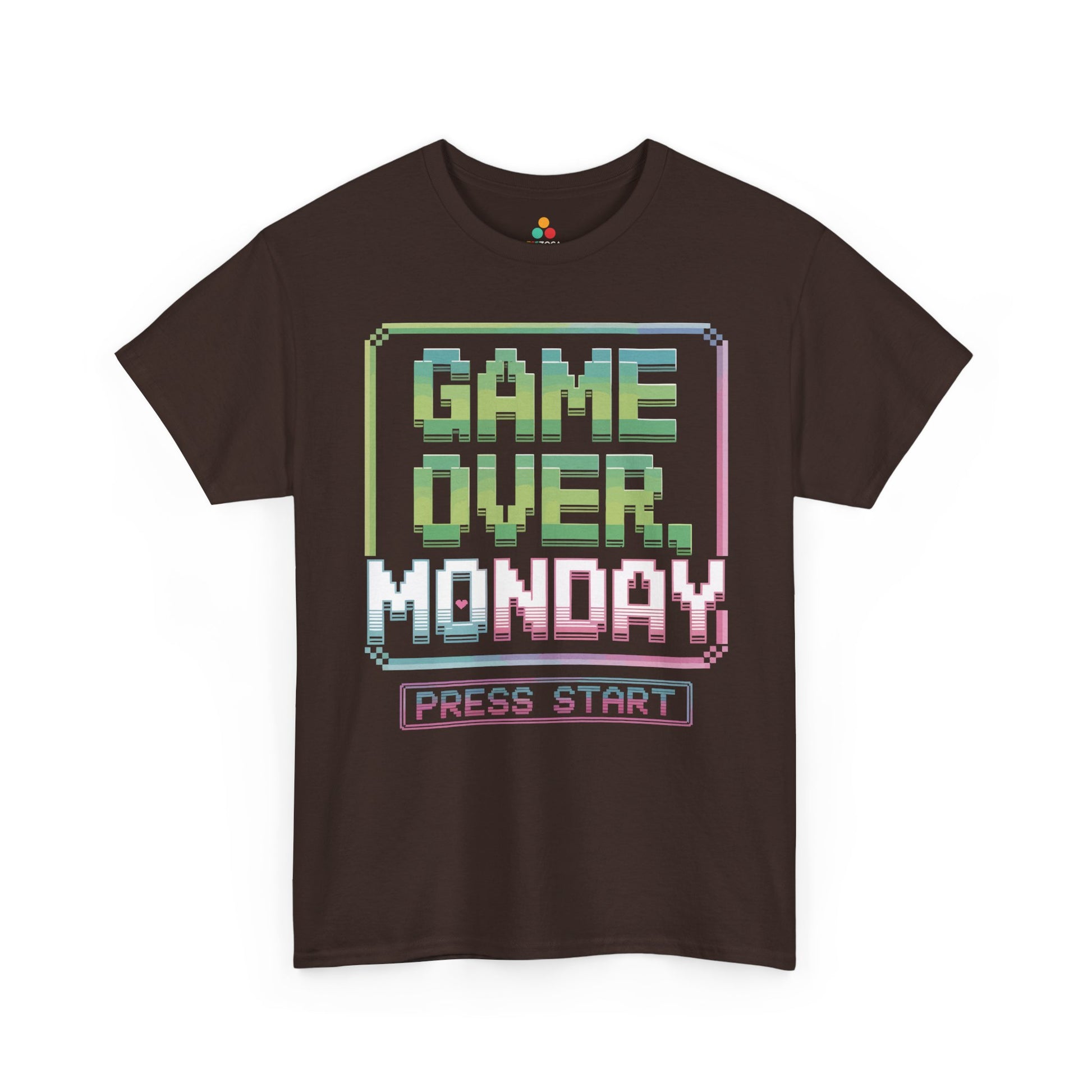 Game Over Monday Press Start Unisex T-shirt Retro Gamer | TEEZOCA 