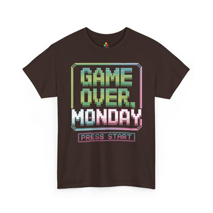 Game Over Monday Press Start Unisex T-shirt Retro Gamer | TEEZOCA 