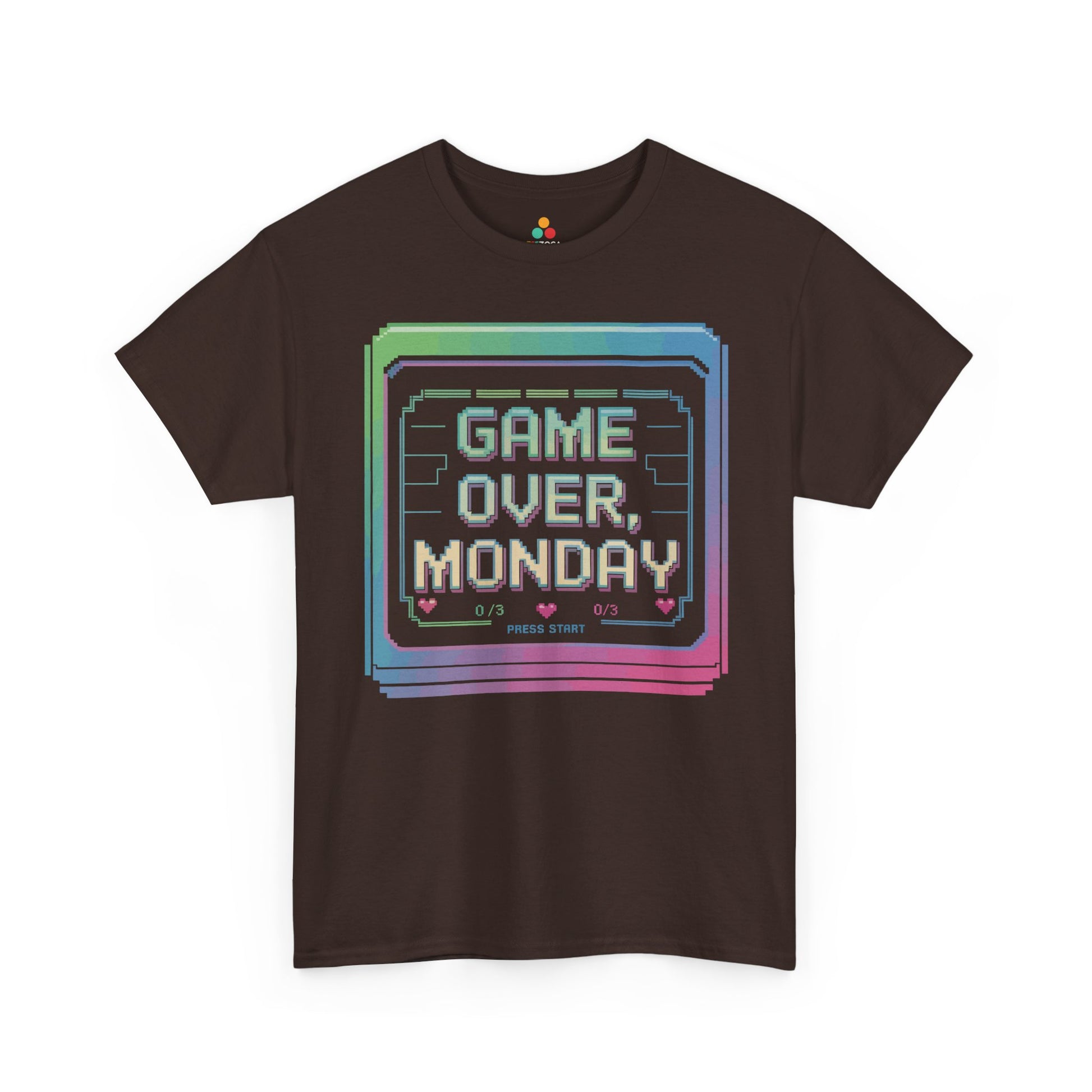 Game Over Monday Retro Gamer Humor Unisex T-shirt | TEEZOCA 