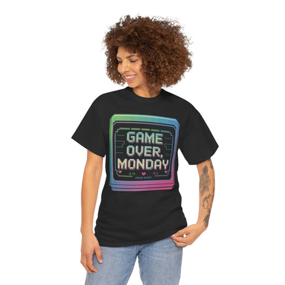 Game Over Monday Retro Gamer Humor Unisex T-shirt | TEEZOCA 