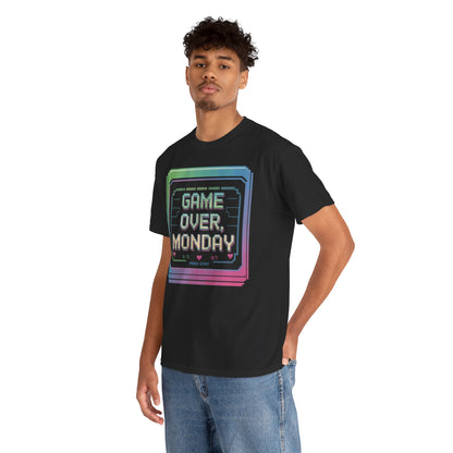 Game Over Monday Retro Gamer Humor Unisex T-shirt | TEEZOCA 