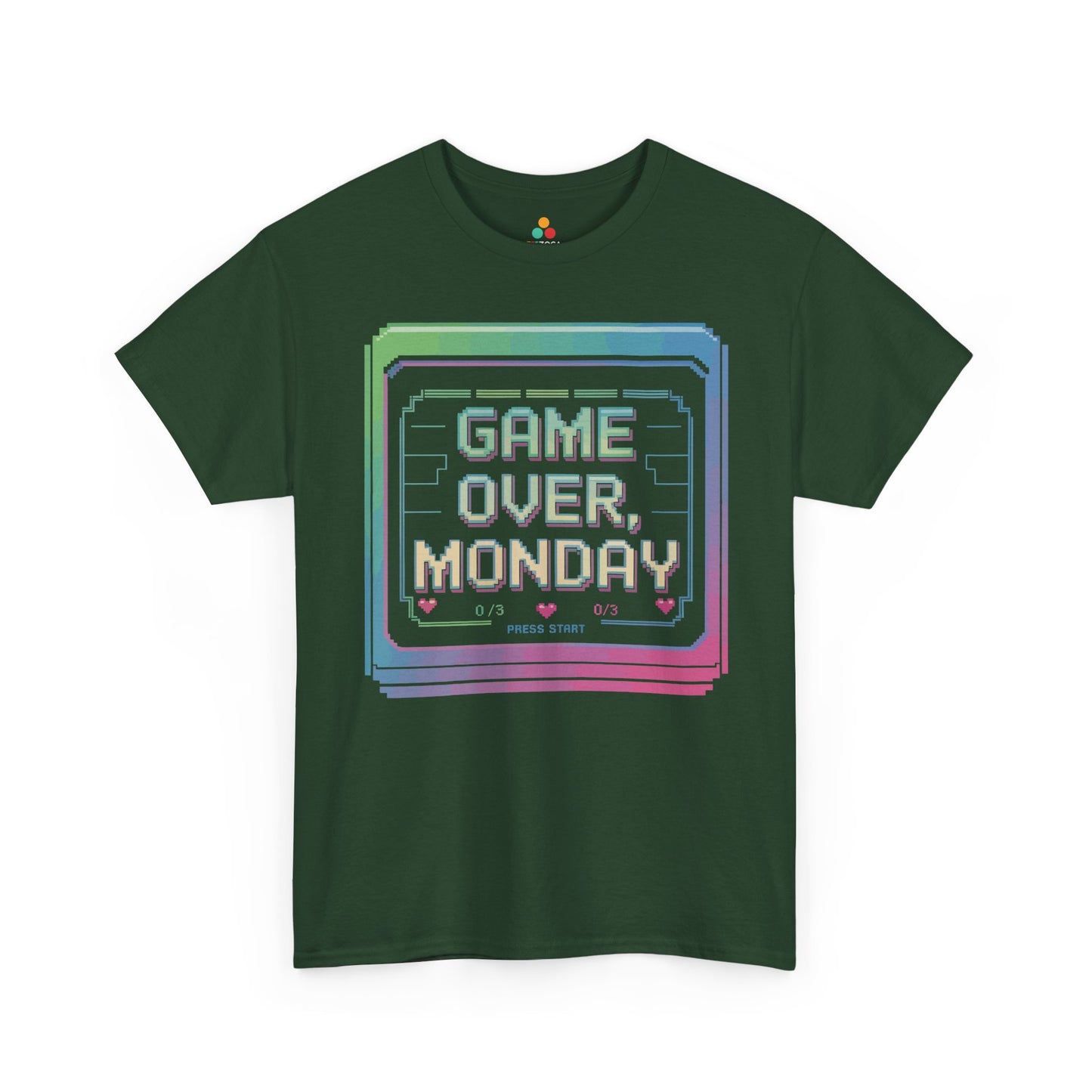 Game Over Monday Retro Gamer Humor Unisex T-shirt | TEEZOCA 