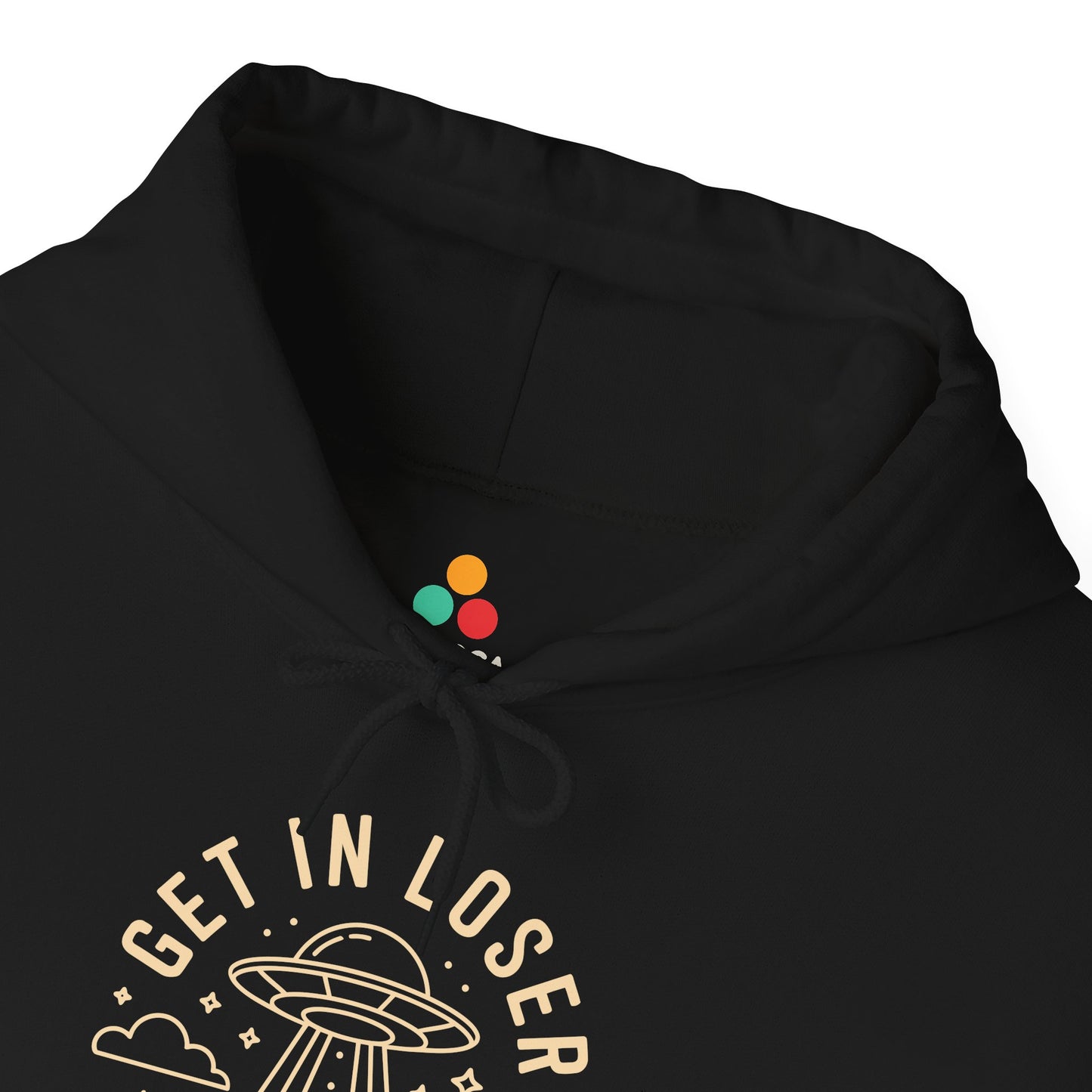 Get In Loser UFO Graphic Unisex Heavy Blend Hoodie | TEEZOCA get in loser UFO graphic Unisex Heavy Blend Hoodie streetwear style
