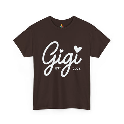 Gigi Est 2026 T-Shirt – Cute New Grandma Gift | TEEZOCA 