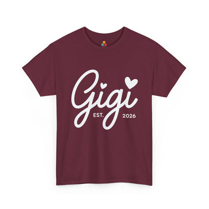 Gigi Est 2026 T-Shirt – Cute New Grandma Gift | TEEZOCA 