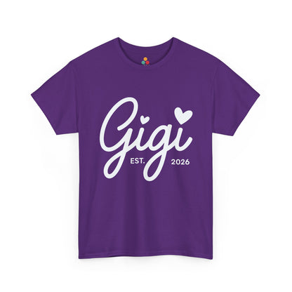 Gigi Est 2026 T-Shirt – Cute New Grandma Gift | TEEZOCA 